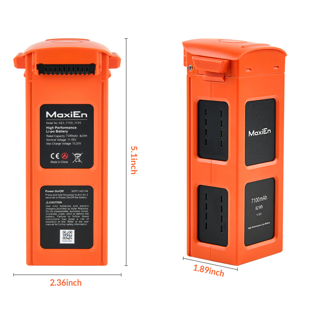 Autel Robotics EVO II Drone Battery 7100mAh - Orange - Image 7